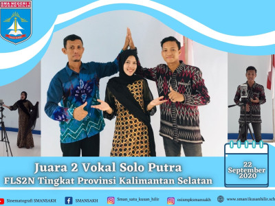 Juara 2 Vocal Solo Putra FLS2N 2020